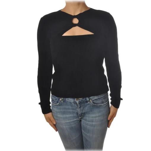 Pinko - Perforated Sweater Florida - Black - Sweater - Made in Italy - Luxury Exclusive Collection - Avvenice^ Knitwears