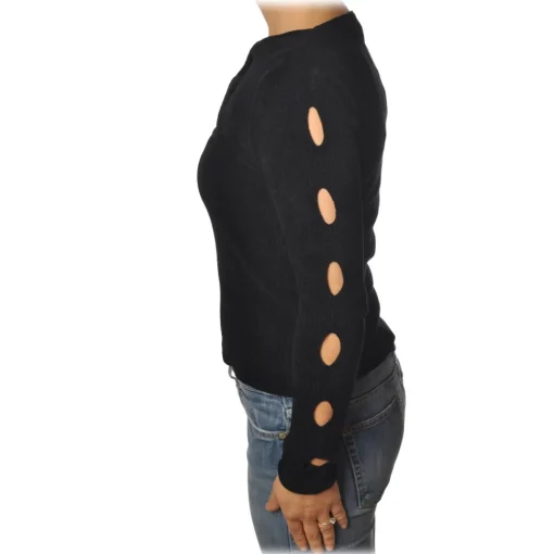 Pinko - Perforated Sweater Florida - Black - Sweater - Made in Italy - Luxury Exclusive Collection - Avvenice^ Knitwears