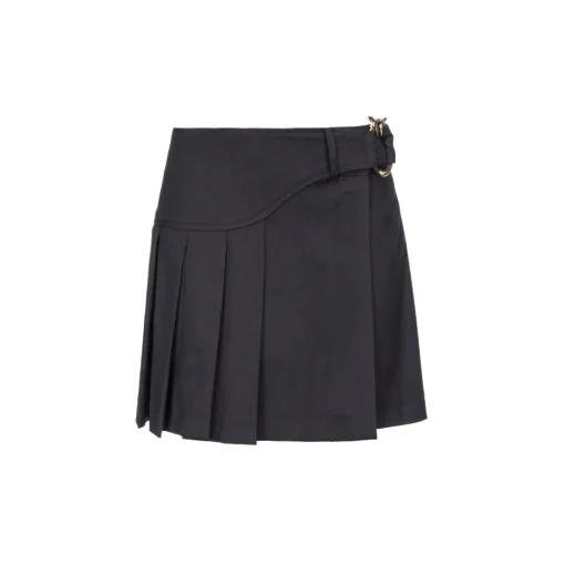 Pinko - Pleated Flannel Mini Skirt - Black - Skirt - Made in Italy - Luxury Exclusive Collection - Avvenice^ Skirts