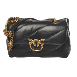 Pinko - Quilted Bag Love Mini Puff Maxy with Chain and Logo - Black - Bag - Made in Italy - Luxury Exclusive Collection - Avvenice^ Bags