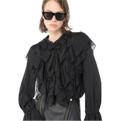 Pinko - Ruffled Blouse - Black - Shirts - Made in Italy - Luxury Exclusive Collection - Avvenice^ Shirts