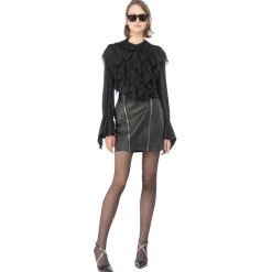 Pinko - Ruffled Blouse - Black - Shirts - Made in Italy - Luxury Exclusive Collection - Avvenice^ Shirts