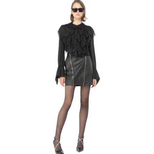 Pinko - Ruffled Blouse - Black - Shirts - Made in Italy - Luxury Exclusive Collection - Avvenice^ Shirts