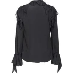 Pinko - Ruffled Blouse - Black - Shirts - Made in Italy - Luxury Exclusive Collection - Avvenice^ Shirts