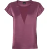 Pinko - Satin Fabric T-shirt Blouse - Bordeaux - Top - Made in Italy - Luxury Exclusive Collection - Avvenice^ Tops