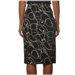 Pinko - Sheath Skirt Illusione Jewel-Patterned - Black - Skirt - Made in Italy - Luxury Exclusive Collection - Avvenice^ Skirts
