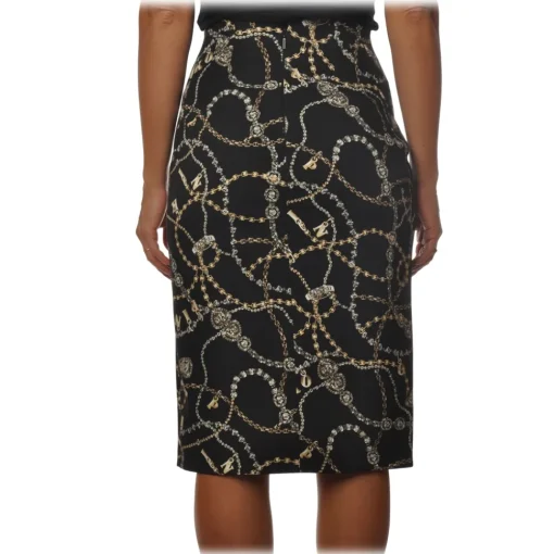 Pinko - Sheath Skirt Illusione Jewel-Patterned - Black - Skirt - Made in Italy - Luxury Exclusive Collection - Avvenice^ Skirts