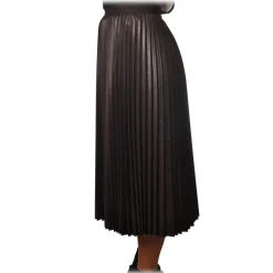 Pinko - Skirt Montare1 Midi Pleated Effect - Brown - Skirt - Made in Italy - Luxury Exclusive Collection - Avvenice^ Skirts