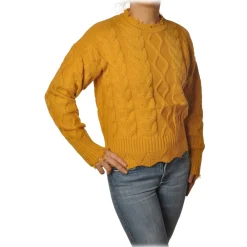 Pinko - Sweater Chianti with Braid - Yellow - Sweater - Made in Italy - Luxury Exclusive Collection - Avvenice^ Knitwears