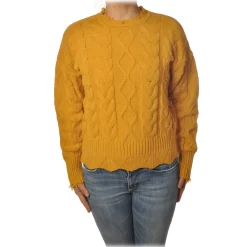 Pinko - Sweater Chianti with Braid - Yellow - Sweater - Made in Italy - Luxury Exclusive Collection - Avvenice^ Knitwears