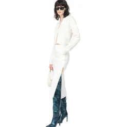 Pinko - Technical Fabric Midi Skirt - White - Skirt - Made in Italy - Luxury Exclusive Collection - Avvenice