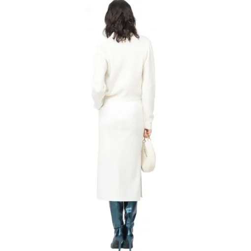Pinko - Technical Fabric Midi Skirt - White - Skirt - Made in Italy - Luxury Exclusive Collection - Avvenice