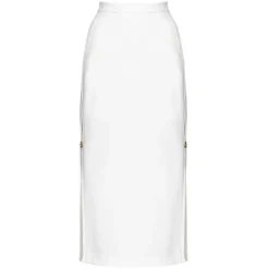 Pinko - Technical Fabric Midi Skirt - White - Skirt - Made in Italy - Luxury Exclusive Collection - Avvenice
