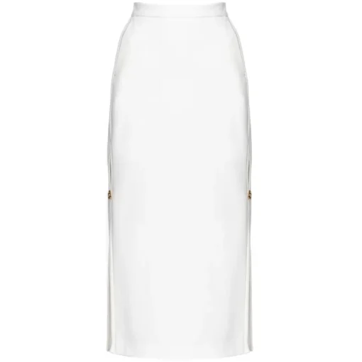 Pinko - Technical Fabric Midi Skirt - White - Skirt - Made in Italy - Luxury Exclusive Collection - Avvenice
