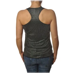 Pinko - Top Bakugan Rowing Tank Top with Strass - Black - Top - Made in Italy - Luxury Exclusive Collection - Avvenice^ Tops