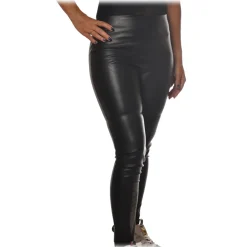 Pinko - Trousers Anselmo Leggings Slim Fit in Faux Leather - Black - Trousers - Made in Italy - Luxury Exclusive Collection - Avvenice^ Trousers