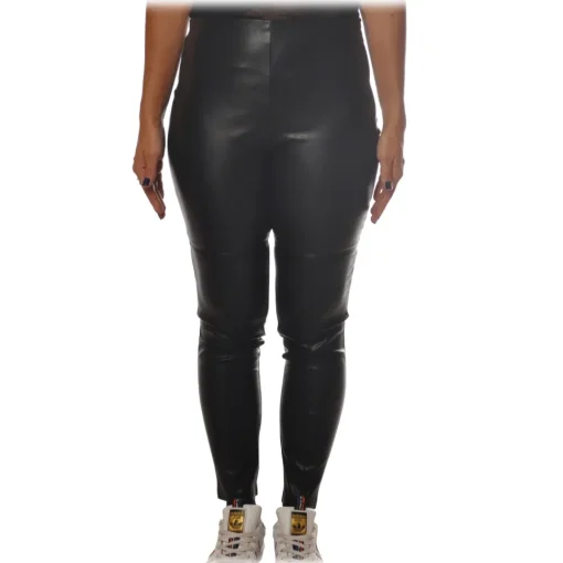 Pinko - Trousers Anselmo Leggings Slim Fit in Faux Leather - Black - Trousers - Made in Italy - Luxury Exclusive Collection - Avvenice^ Trousers