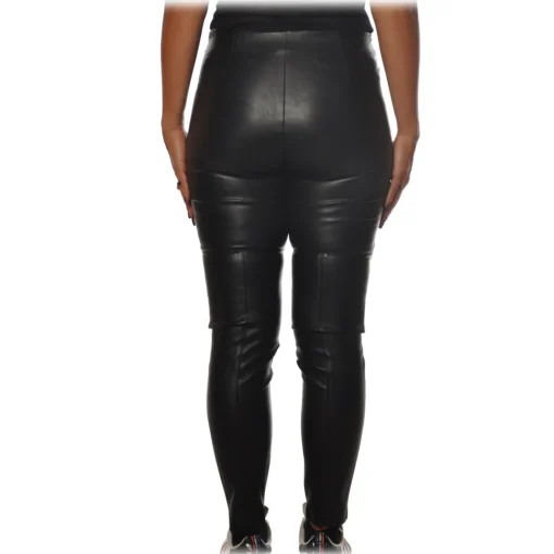Pinko - Trousers Anselmo Leggings Slim Fit in Faux Leather - Black - Trousers - Made in Italy - Luxury Exclusive Collection - Avvenice^ Trousers