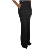 Pinko - Trousers Sbozzare3 Wide Leg and High Waist - Black - Trousers - Made in Italy - Luxury Exclusive Collection - Avvenice^ Trousers