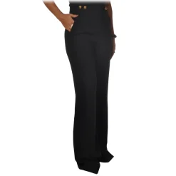 Pinko - Trousers Sbozzare3 Wide Leg and High Waist - Black - Trousers - Made in Italy - Luxury Exclusive Collection - Avvenice^ Trousers