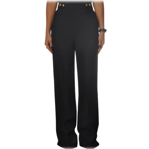 Pinko - Trousers Sbozzare3 Wide Leg and High Waist - Black - Trousers - Made in Italy - Luxury Exclusive Collection - Avvenice^ Trousers