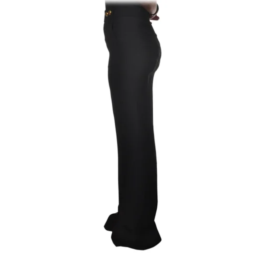 Pinko - Trousers Sbozzare3 Wide Leg and High Waist - Black - Trousers - Made in Italy - Luxury Exclusive Collection - Avvenice^ Trousers
