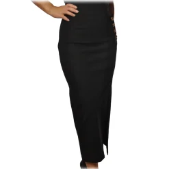 Pinko - Wrap Skirt Goffredo with Slit - Black - Skirt - Made in Italy - Luxury Exclusive Collection - Avvenice^ Skirts