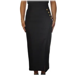 Pinko - Wrap Skirt Goffredo with Slit - Black - Skirt - Made in Italy - Luxury Exclusive Collection - Avvenice^ Skirts