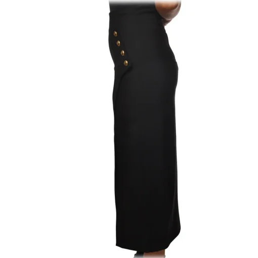 Pinko - Wrap Skirt Goffredo with Slit - Black - Skirt - Made in Italy - Luxury Exclusive Collection - Avvenice^ Skirts