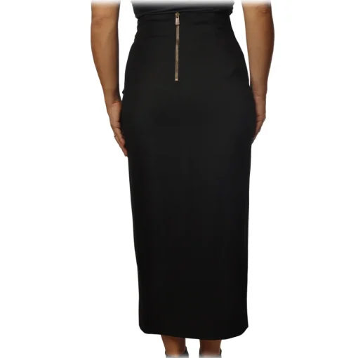 Pinko - Wrap Skirt Goffredo with Slit - Black - Skirt - Made in Italy - Luxury Exclusive Collection - Avvenice^ Skirts