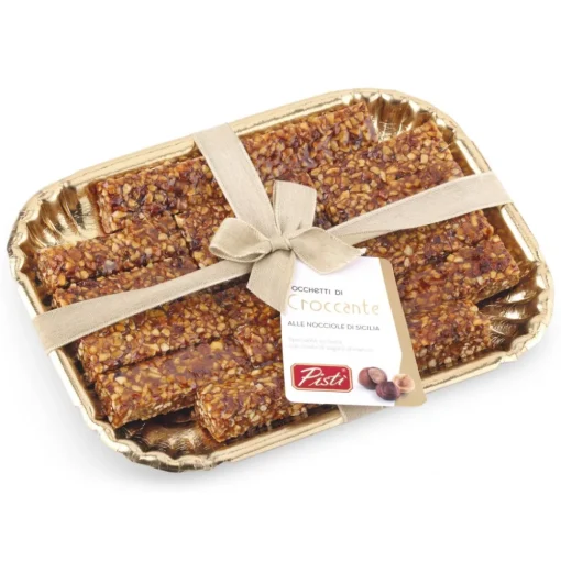 Pist\u00ec Pistì - Crunchy Tocchetti with Hazelnuts from Sicily - Fine Pastry in Elegance Tray - Avvenice^ Sweets