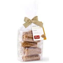 Pist\u00ec Pistì - Pieces of Crunchy with Sicilian Sesame - Fine Pastry in Envelope with Bow - 200 g - Avvenice^ Sweets