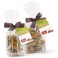 Pist\u00ec Pistì - Pieces of Crunchy with Sicilian Pistachio and Almonds with White Chocolate - Fine Pastry in Envelope with Bow - 200 g - Avvenice^ Sweets