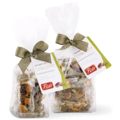 Pist\u00ec Pistì - Pieces of Crunchy with Sicilian Pistachio and Almonds - Fine Pastry in Envelope with Bow - 100 g - Avvenice
