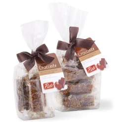 Pist\u00ec Pistì - Pieces of Crunchy with Sicilian Hazelnut with Milk Chocolate - Fine Pastry in Envelope with Bow - 200 g - Avvenice