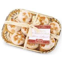 Pist\u00ec Pistì - Sicilian Almond Paste with Mandarin - Fine Pastry in Elegance Tray - Avvenice^ Sweets