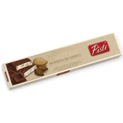 Pist\u00ec Pistì - Soft Nougat Steak with Sicilian Almond Covered with Milk Chocolate - Fine Pastry in Case - Avvenice