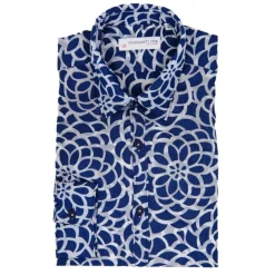 Poggianti 1958 Poggianti 1985 - Blue Soft Collar Fantasy Shirt - Handmade in Italy - New Luxury Exclusive Collection - Avvenice^ Shirts