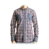 Poggianti 1958 Poggianti 1985 - Checked Shirt with Denim Contrasts - Handmade in Italy - New Luxury Exclusive Collection - Avvenice
