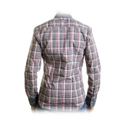 Poggianti 1958 Poggianti 1985 - Checked Shirt with Denim Contrasts - Handmade in Italy - New Luxury Exclusive Collection - Avvenice