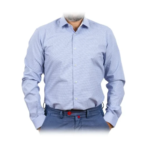 Poggianti 1958 Poggianti 1985 - Classic Shirt with White Inserts - Handmade in Italy - New Luxury Exclusive Collection - Avvenice