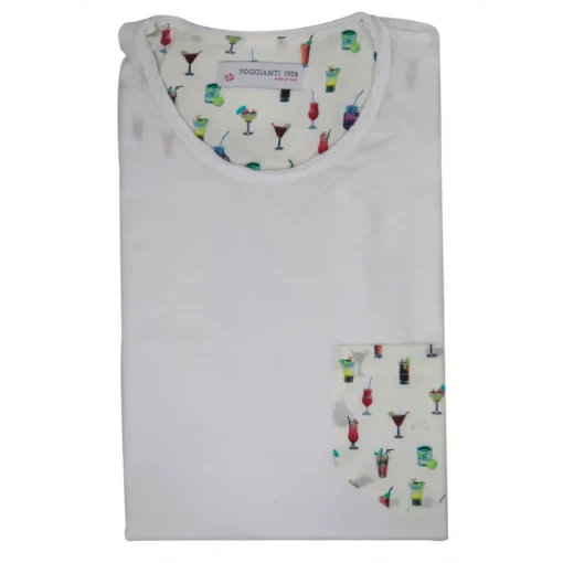 Poggianti 1958 Poggianti 1985 - Cotton T-Shirt 820-01 White - Handmade in Italy - New Luxury Exclusive Collection - Avvenice^ T-shirt