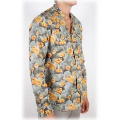 Poggianti 1958 Poggianti 1985 - Fantasy Shirt Korean Collar - Handmade in Italy - New Luxury Exclusive Collection - Avvenice