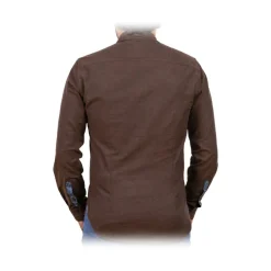 Poggianti 1958 Poggianti 1985 - Flannel Shirt with Fantasy Contrasts - Handmade in Italy - New Luxury Exclusive Collection - Avvenice