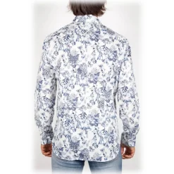 Poggianti 1958 Poggianti 1985 - French Collar Fancy Shirt - Handmade in Italy - New Luxury Exclusive Collection - Avvenice