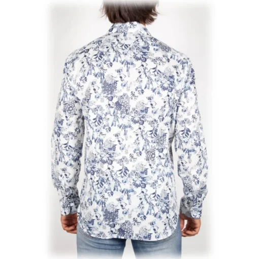 Poggianti 1958 Poggianti 1985 - French Collar Fancy Shirt - Handmade in Italy - New Luxury Exclusive Collection - Avvenice