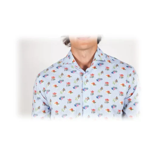 Poggianti 1958 Poggianti 1985 - French Collar Fancy Shirt - Handmade in Italy - New Luxury Exclusive Collection - Avvenice^ Shirts