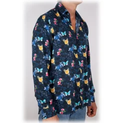 Poggianti 1958 Poggianti 1985 - Italian Collar Patterned Shirt - Handmade in Italy - New Luxury Exclusive Collection - Avvenice^ Shirts