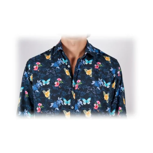 Poggianti 1958 Poggianti 1985 - Italian Collar Patterned Shirt - Handmade in Italy - New Luxury Exclusive Collection - Avvenice^ Shirts
