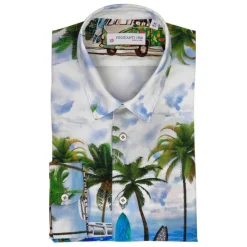 Poggianti 1958 Poggianti 1985 - Landscape Soft Collar Fantasy Shirt - Handmade in Italy - New Luxury Exclusive Collection - Avvenice